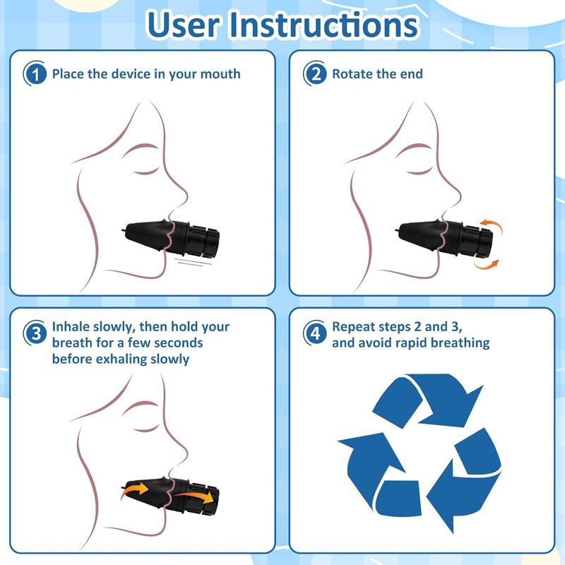 Breathing Trainer with Adjustable Resistance | Portable Respiratory Trainer with High-Grade Silicone | Compact Lung Exercise Device | Easy to Clean (Black) WkrCyncharis