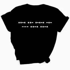 F*ck Off Morse Code TShirt For Women (Stars)