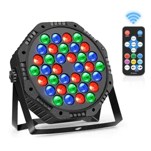 36LED RGB Par Lights with 7 Modes, Sound Activated & Remote Control, USB Powered Party Stage Wash Lights