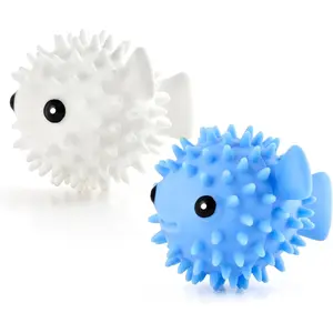 Set of Two Reusable Dryer Buddies for Laundry – Softener Dryer Balls – Static, Remove Wrinkles, Dry Clothes Faster, Puffer Fish