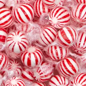 Jumbo Mint Balls 2-Pound Bag | Hard Candy with Classic Peppermint Flavor | Old Fashioned Candy for Holiday Buffets and Office Bowls | Individually Wrapped Party Favors