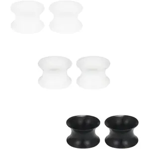 3 Pairs Ultra Thin  Ear  Flexible  Tunnel Expander Stretching Gauge Earlets Plug Gauges Kit Same Sizes 6G-20mm