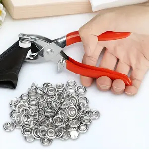 Multifunctional Fabric Hole Punch Plier, Portable Sturdy Stainless Steel Manual Plier, Sewing Tool for Clothes, Bag, Pants, DIY Accessories Installation Tool, Sewing Kit, Sewing Supplies Crafts