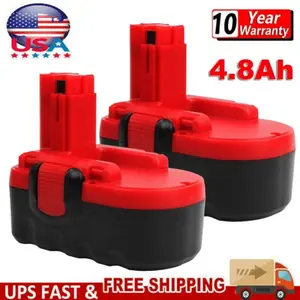 2 Pack 4.8Ah 18V Ni-MH BAT025 Replacement for Bosch Battery BAT025 BAT160 BAT181 3453-01 Tools
