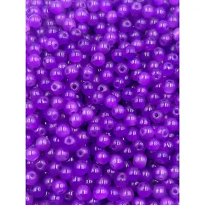 S 11. Purple Balloonflower Jade(4mm)