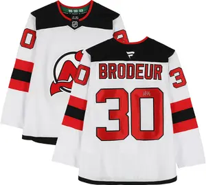Martin Brodeur New Jersey Devils Autographed White Fanatics Premium Jersey - Fanatics Authentic Certified