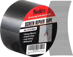 Window Screen Repair Tape, Screen Rrepair Kit for Windows or Doors Screen, Strong Adhesive Screen Patch Repair Kit Mesh Repair (Black, 15 FT)