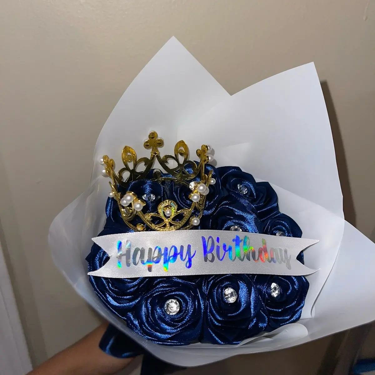 Dark Blue Mini Rose Bouqet