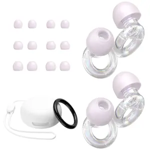 2 pairs of Ear plugs, Everyday Social Use, Reusable Earplugs for Noise Reduction 20dB with 8 Silicone Ear Tips,Prefect gift Idea