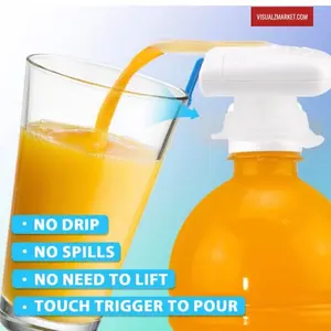 2-Pack Hands-Free Automatic Drink Dispenser – Spill-Proof, Touch-Activated Beverage Dispenser for Home, Kitchen, Parties, and Outdoor Use – Fits Most Bottles and Containers