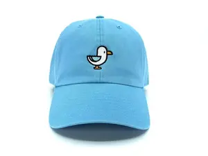 Minimalist Bird Embroidered Washed Hat - Bird Embroidered Cap Merch - Pelican Town GAME Merch Gift - Casual Wear Washable Material Versatile for Everyday Use -  Gifts