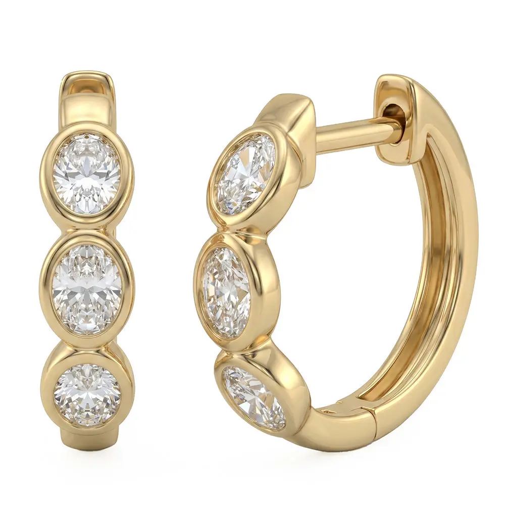 .50ct 14K Yellow Gold Lab Grown Diamond Earrings