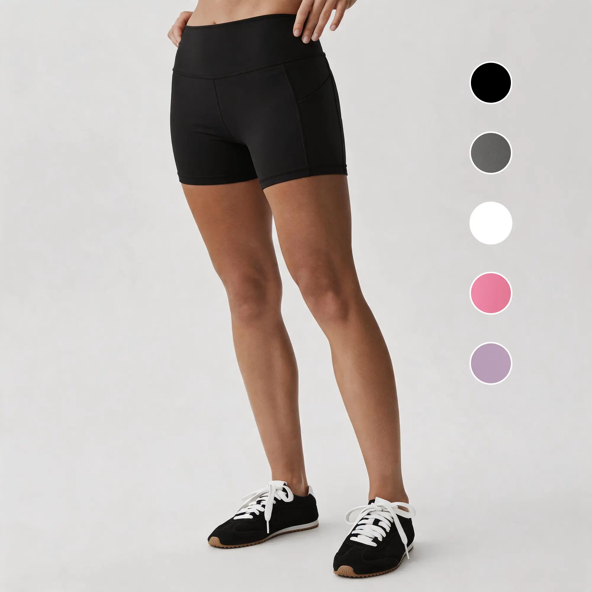 NELEUS Women’s 3-Pack High Waisted Tummy Control Sporty Chic Athletic Shorts - Active Wear with Storage Pockets, Athletic Fit for Sports, Outdoor Use