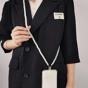 Resin Beaded Phone Chain, Adjustable Universal Crossbody Chain With Clip Piece, Fashion Creative Phone Lanyard, Phone Charm, Crossbody Phone Strap