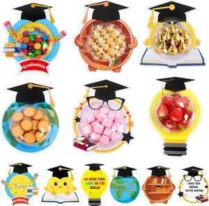 36 Pcs Graduation Candy Cards,DIY Graduation Candy Cap Cards with Plastic Domes, 2026 Graduation Party Favors Table Centerpieces for Graduation Party(Candy Not Included)