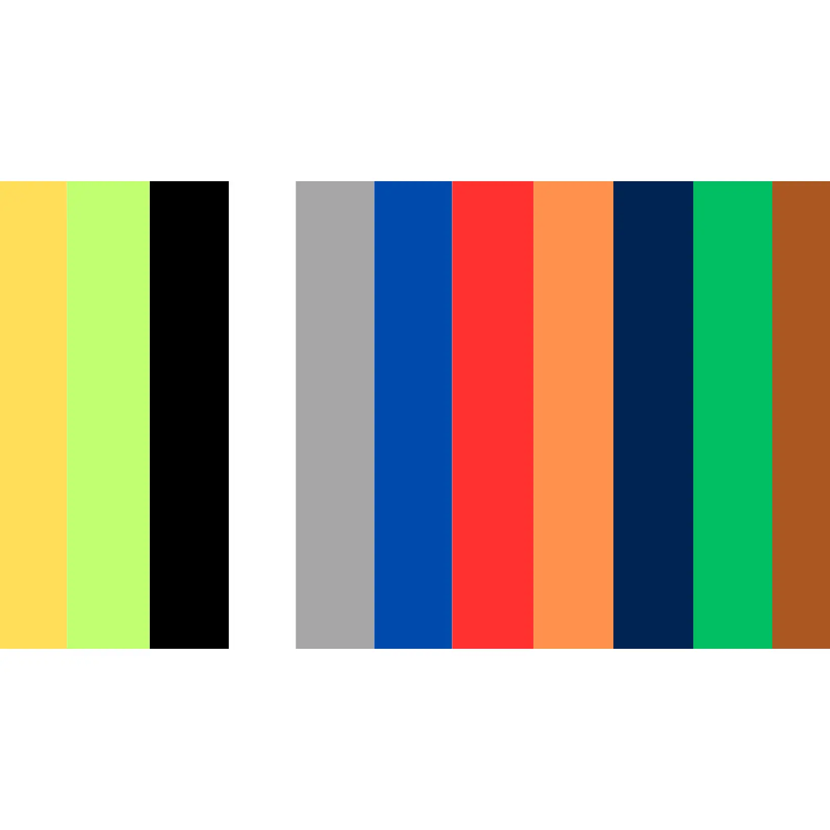Siser Brick 600 HTV | Heat Transfer Vinyl 12" | 1 of Every Color | 11 colors