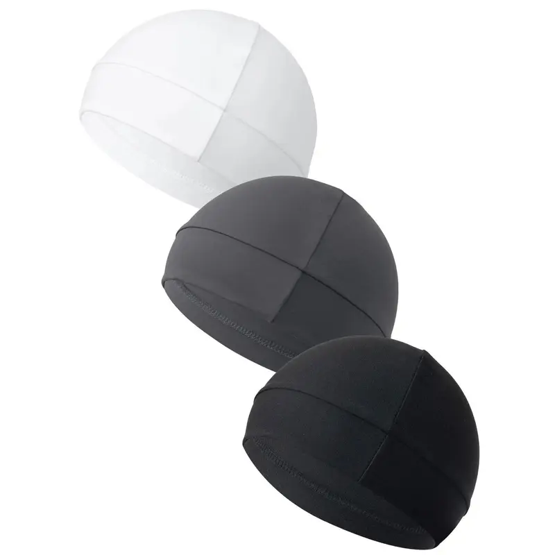 Unisex 3-Pack Lightweight Skull Cap Set - Woven Nylon, Cooling, Comfortable, Durable, Breathable Fitted Hats for Women & Adults, One Size, All Seasons Outdoor Sports