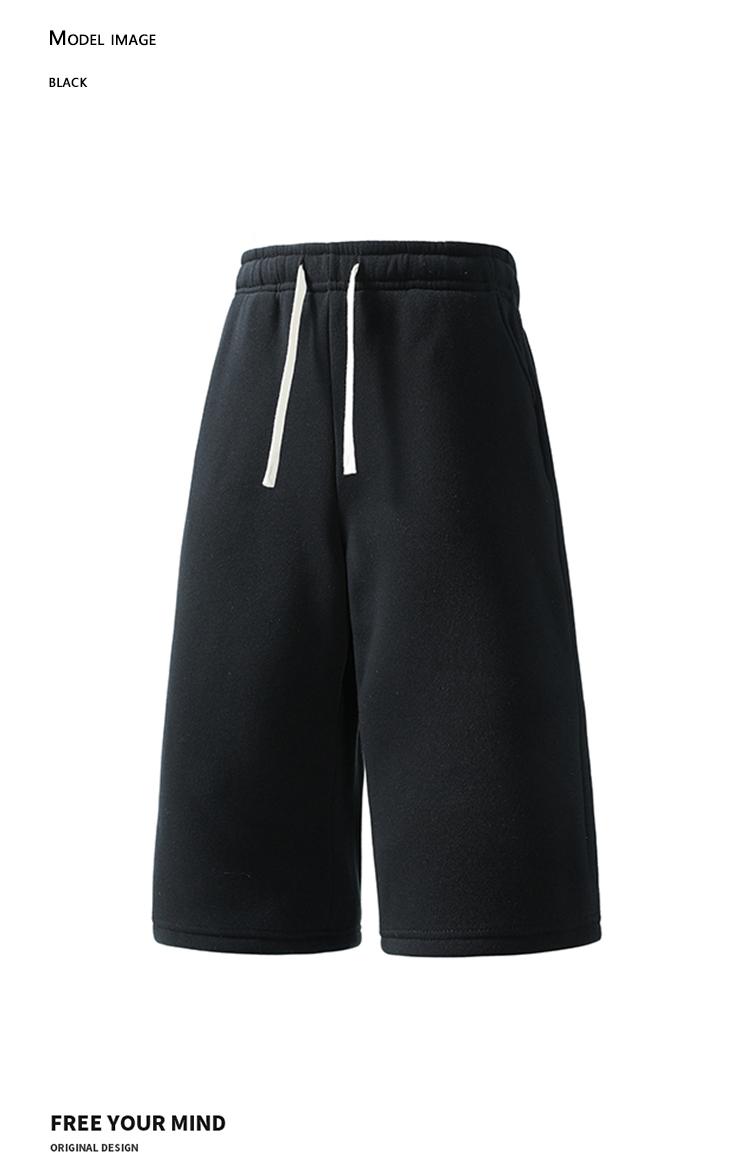 2-pack men’s summer casual athletic shorts, 7/8 length, loose straight fit, adjustable drawstring elastic waistband, skin-friendly breathable fabric