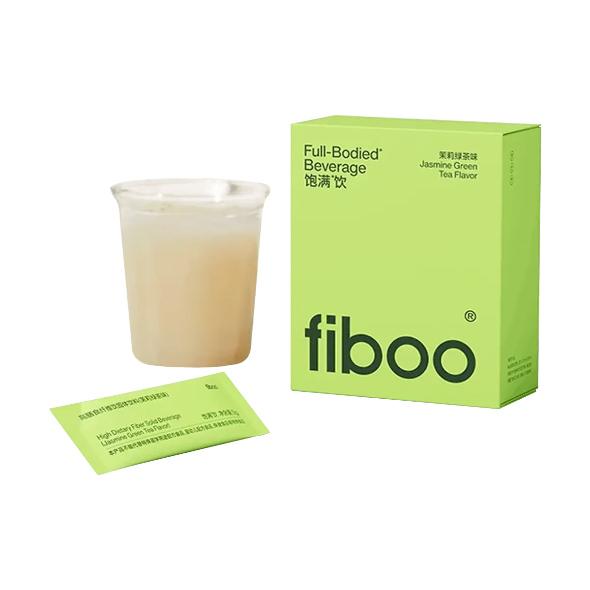 FIBOO Fullness Drink 5g x 10 Sticks Jasmine Green Tea Flavor High Satiety Meal Replacement White Kidney Bean Low Carb