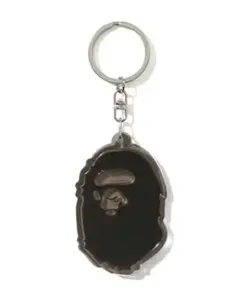Bape Ape Head Reflective Keychain Black