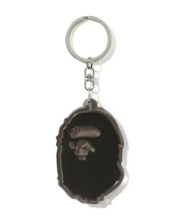 Bape Ape Head Reflective Keychain Black