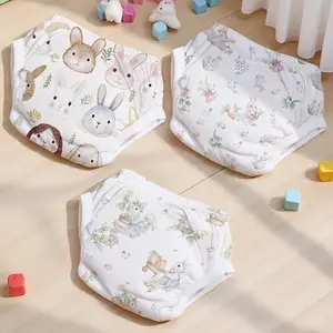 3pcs Home & Outdoor Training Pants, Potty Training Underwear, High Elastic Waist, Thin Skin-Friendly, Washable, Perfect for Potty Training, Durable and Comfortable