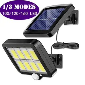 160LED Solar Light Split Wall Lamp Waterproof Outdoor Wall Emergency Street Security Solar Lamp Waterproof Outdoor Lights for Garden Decoration