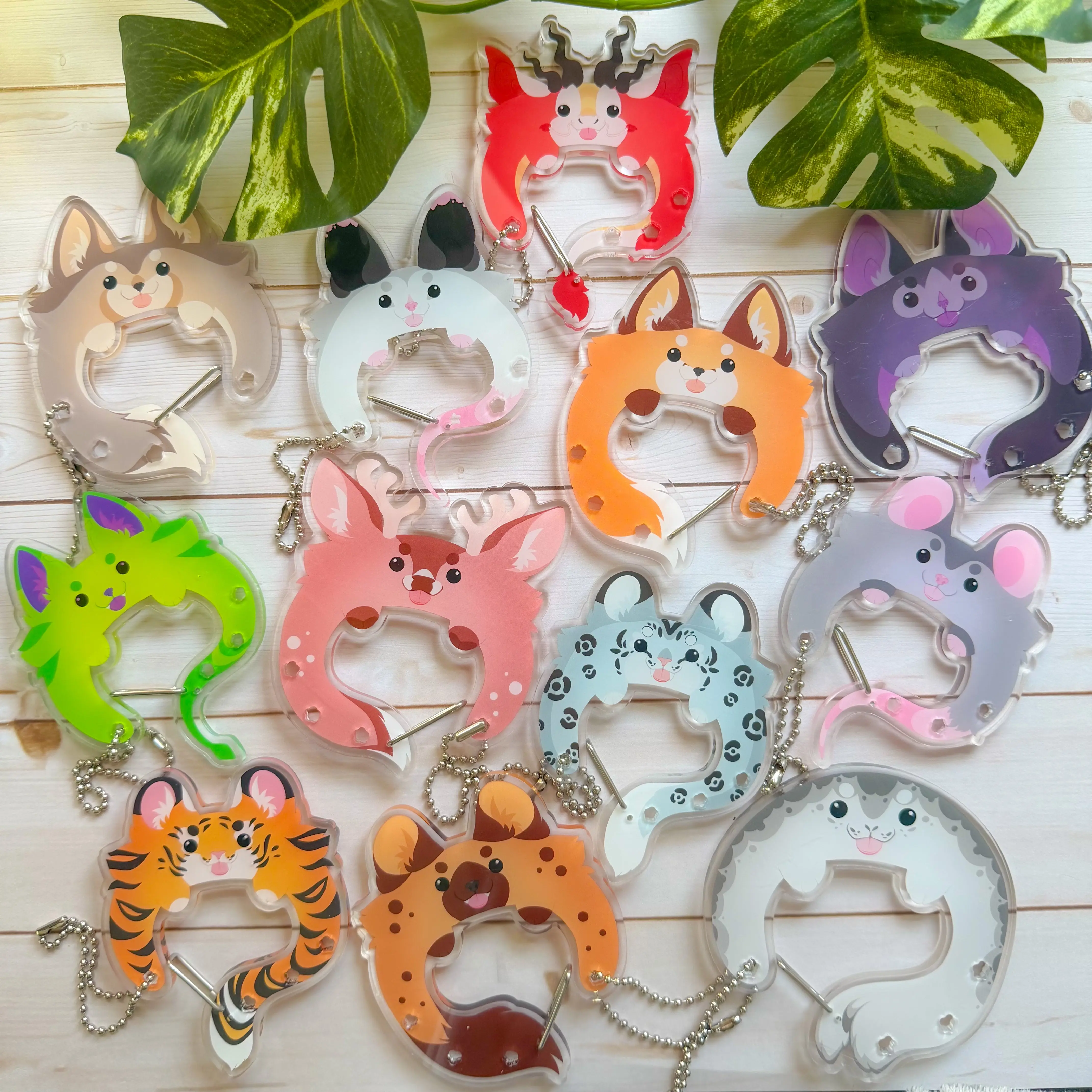 Acrylic Animal Carabiners