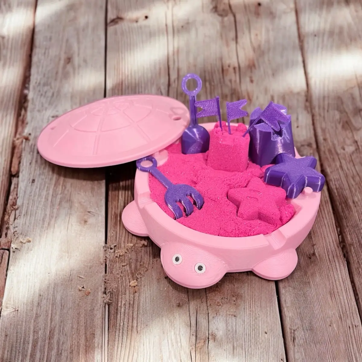 Cute Pink Doll Theme Inspired Mini Turtle Sandbox Zen Garden Decor