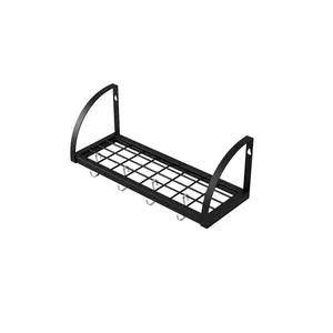 Homewares Hanging Pot Holder Rack - Kitchen Shelf for Storage & Organization - Includes 4 Hooks