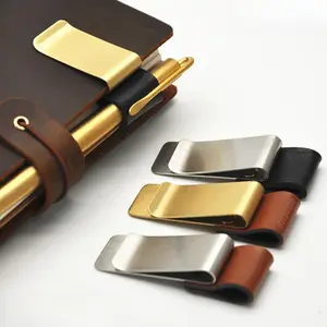 Stainless Steel Binder Clip, 1 Count Business Office Diary Decorative Clip, Vintage Stationery Clip, Multi-scene Applicable Diary File Storage Clip