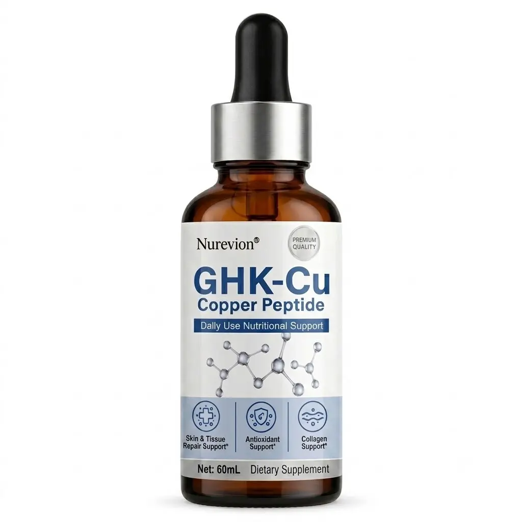 GHK-Cu Copper Peptide Vitamin Liquid Glow Wellness Drops, Mineral Supplement for Health & Nutrition Support