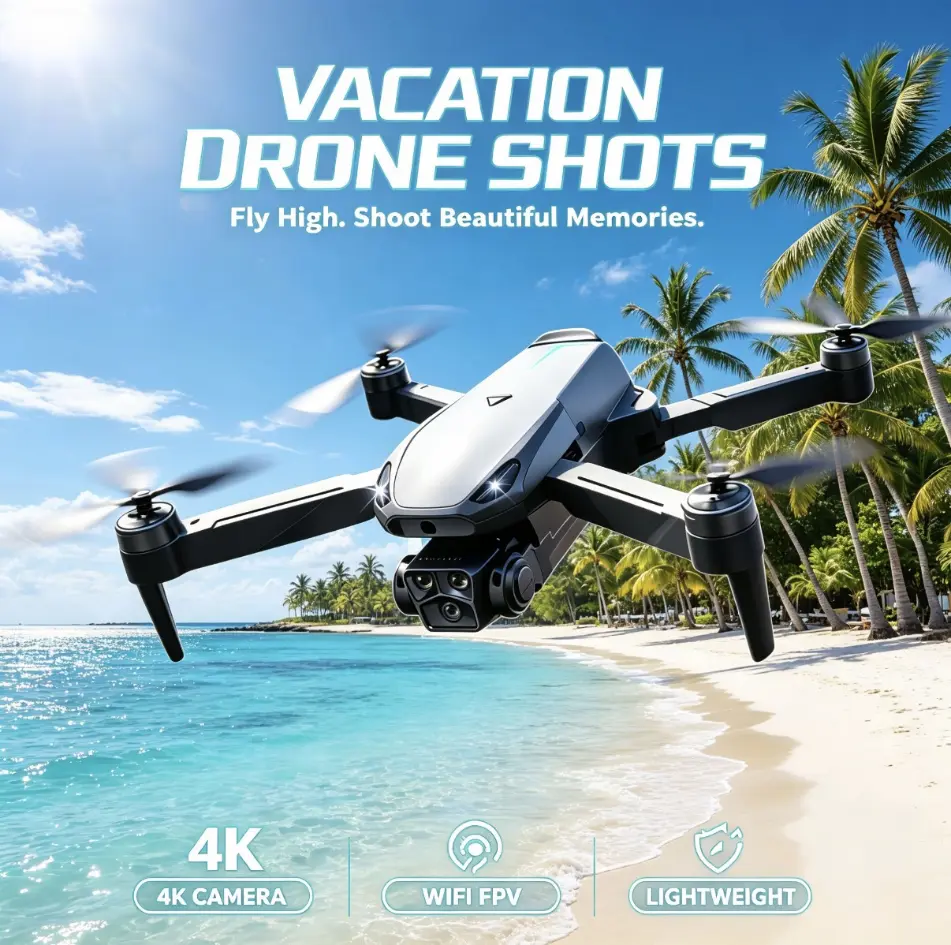 2026 M8 Pro Foldable GPS Drone, 4K UHD EIS Anti-Shake Camera, 5G WiFi FPV, Auto Return, Obstacle Avoidance, 360° Stunt Roll, Dual Batteries