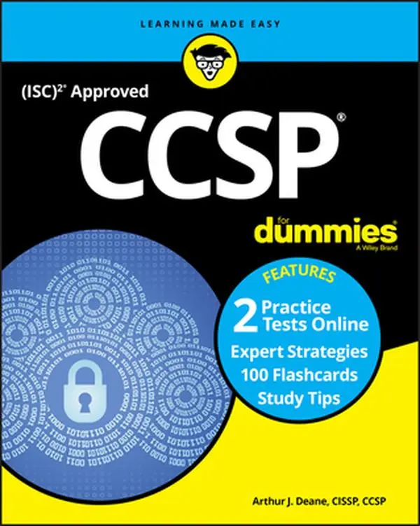 Used CCSP Exam Prep Book - "CCSP for Dummies" by Arthur J. Deane, Paperback with Online Practice, Covers Best Practices, Cloud Infrastructure, Data Security