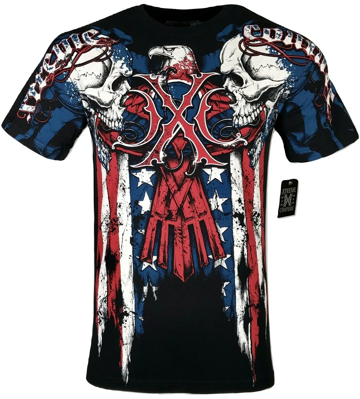 Xtreme Couture by Affliction Men's Print Patriot Graphic T-Shirt - 100% Cotton, Casual, Short Sleeve, Crewneck