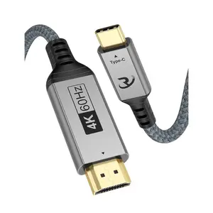 USB HDMI Cable 6FT, 4K@60Hz Type HDMI Cord [Thunderbolt 3/4 Compatible] for iPhone 16 Serise, iPad Pro, MacBook Pro/Air, Galaxy S24/S23, Surface, XPS, Chromebook, Monitor, TV
