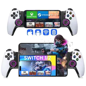 BEBONCOOL Mobile Gaming Controller for iPhone 15/16 Series/Android/Switch 2/Switch/OLED/iPad Mini, Wireless Phone Controller with Hall Joysticks/Hall Triggers/LED, Support Xbox Cloud, Steam Link, Call of Duty