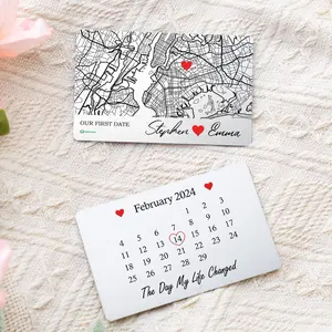 Custom Metal Wallet Card: Personalized Photo Message