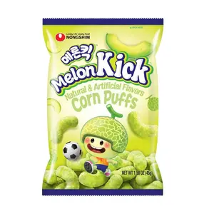 NONGSHIM Melon Flavored Corn Puffs 45g - Jennie K-Pop Snack, Korean Sweet Crispy Treat