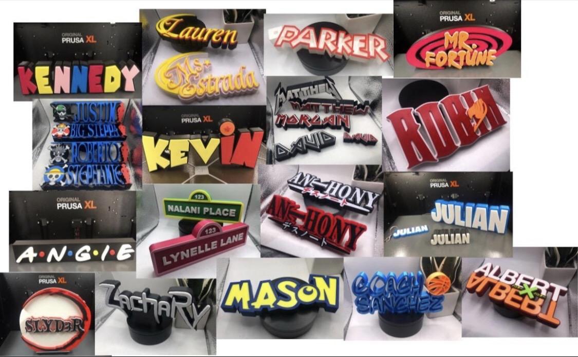 3d Printed 15" XL Name Plate Display & Door Wall Hangers I Personalized Desk Sign I His Her Office Gift I Home Bedroom Kids Door Decor Gym