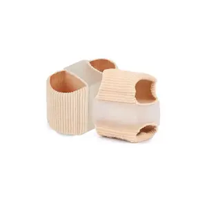 2 Pairs Toe Separators with Thumb Protection Covers, Soft Gel Material, Fits All Skin Colors, Suitable for Spring Summer Autumn Winter