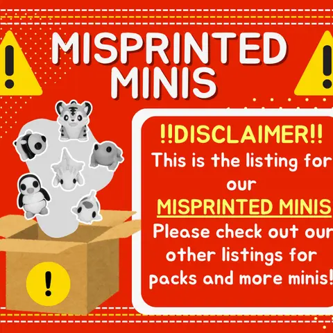 MISPRINTED MINIS - Variety Pack - Cute Mini Animals