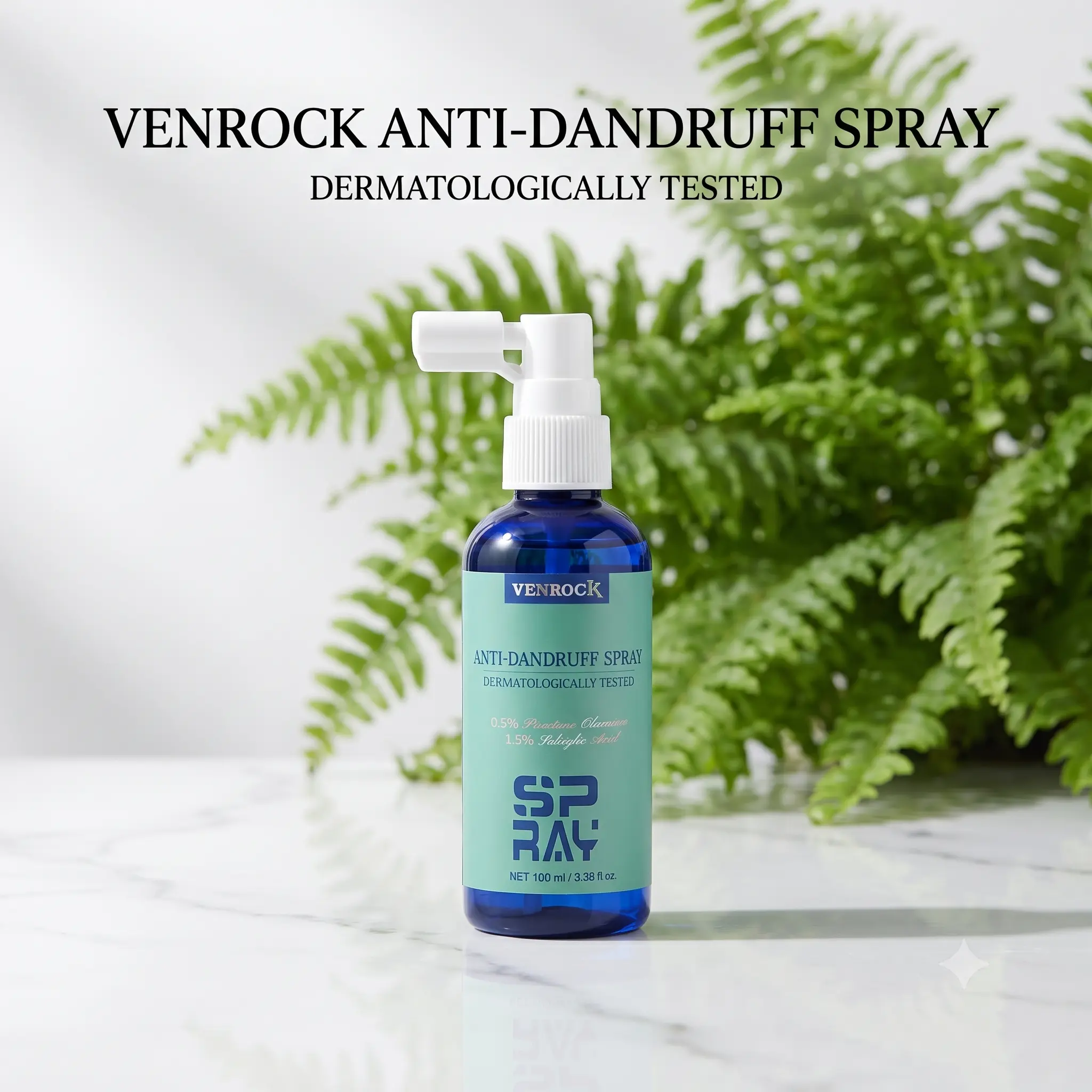 Anti-Dandruff Scalp Spray - Instant Itch Relief with 1.5% Salicylic Acid, 3.38 fl.oz