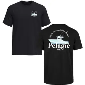 Pelagic T-Shirt- Offshore Fishing Boat Shirt, Graphic Cotton Short-Sleeve Tee, Gift for Deep Sea Anglers,shirts for men