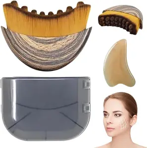 Contour Face Brush, Lymphatic Brush, Contour Face Brush, Lymphatic Drainage Brush, Dry Brushing Body Brush, Lymphatic Drainage Massager, Ergonomically Designed to Fit The Skin Precisely and Relieve Fatigue (1 Brush With Box)