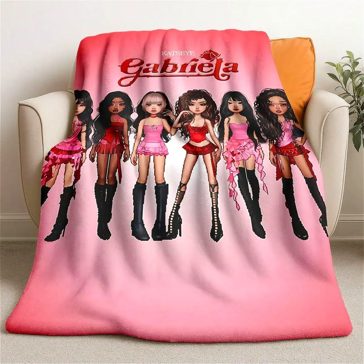 1pc Katseye Idol Combination Gabriela Theme Blanket, Idol Image