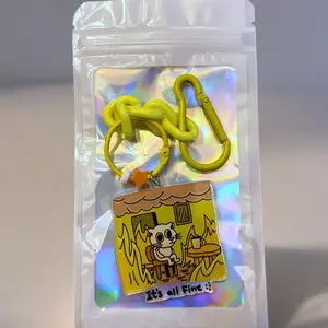 ‘It’s all fine’ funny cat key chain
