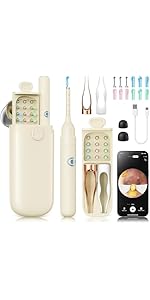 Wax Removal, Cleaner with Camera with 1080P, Otoscope with Light, Wax Removal Kit with 6 Pick, Camera for iPhone, iPad, Android Phones (Blue) Wax Removal, Cleaner with Camera with 1080P, Otoscope with Light, Wax Removal Kit with 6 Pick, Camera for iPhone, iPad, Android Phones (Blue)