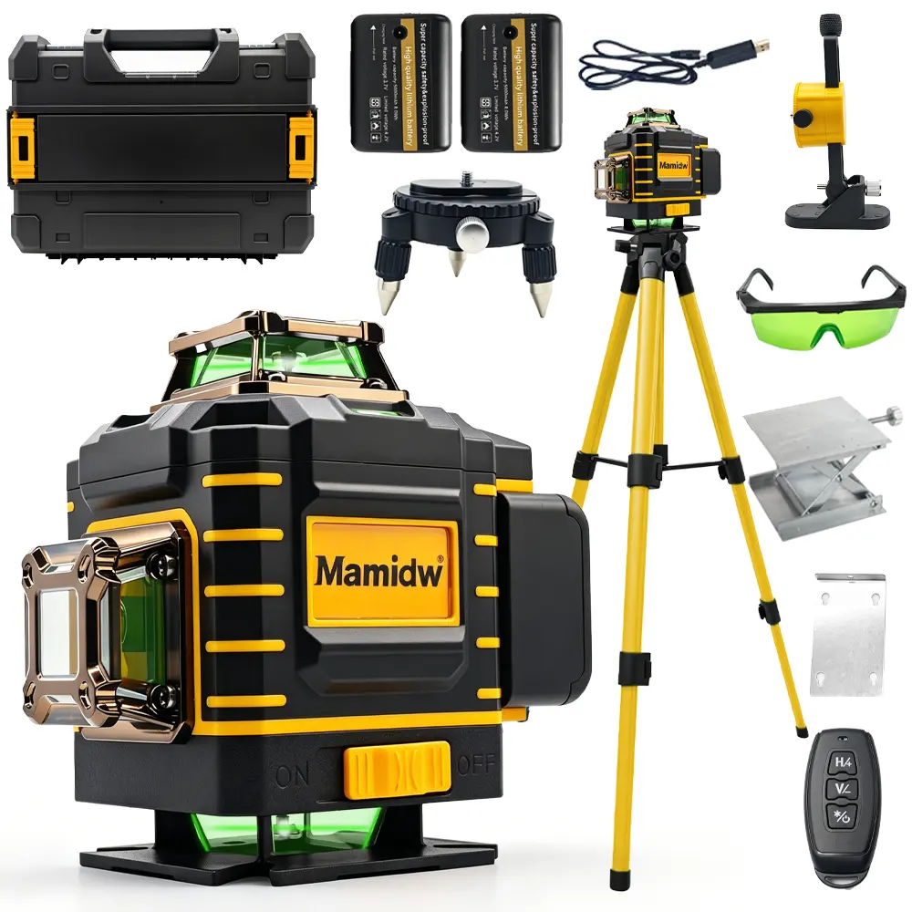 Mayezi 16-Line 4D Green Laser Level, Self-Leveling Cross Line Laser with Magnetic Bracket (NO BATTERY) - Compatible with DeWalt 20V MAX