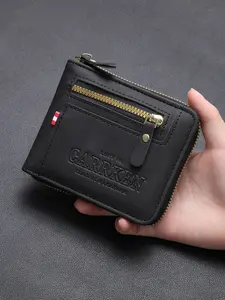 Men's Casual Zipper Short Wallet, Fashion Patchwork Design, Multi-Functional Large Capacity Card Holder, Perfect Gift for Men, Stylish Wallet
